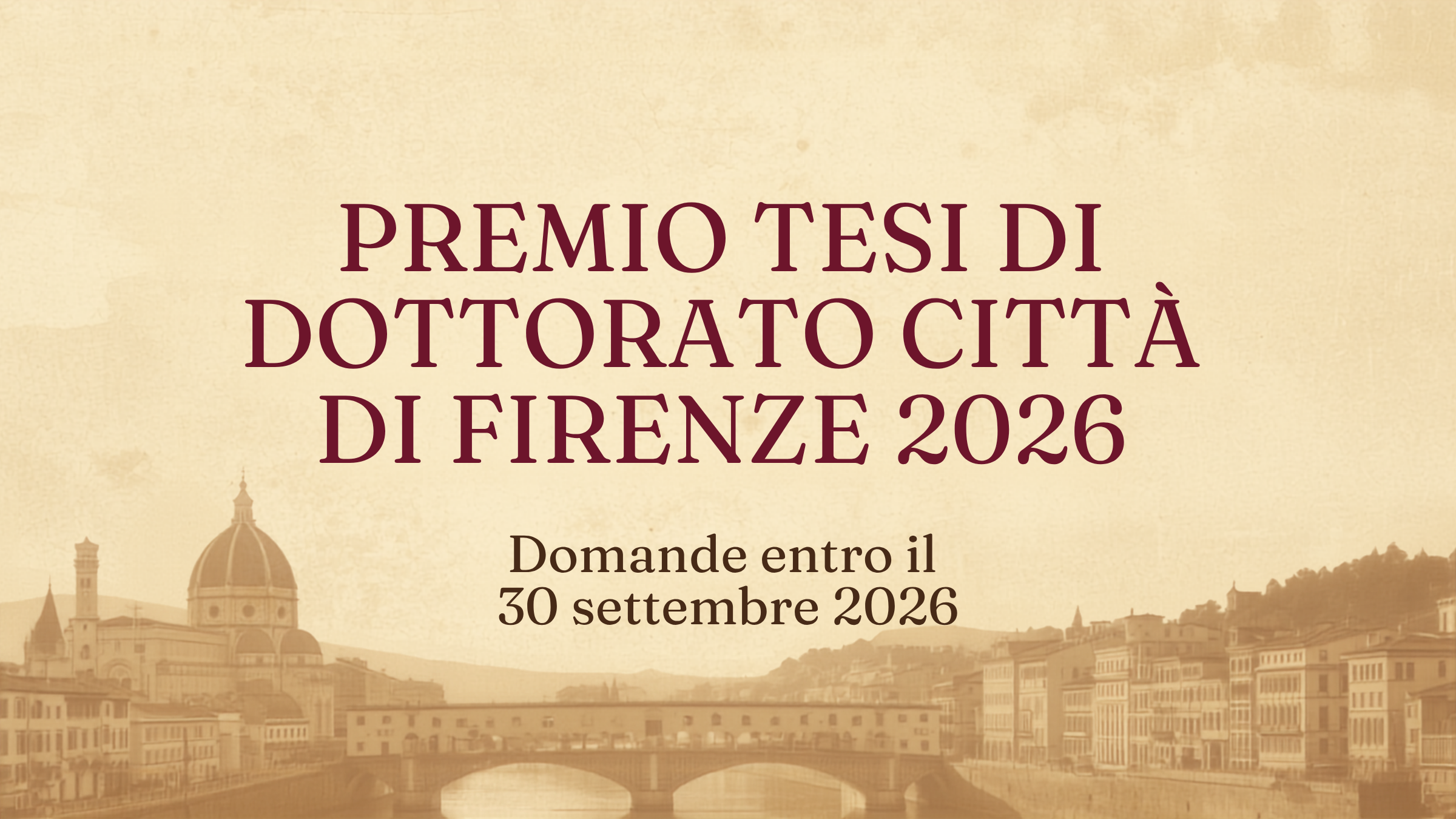 Premio Tesi di Dottorato Città di Firenze 2026